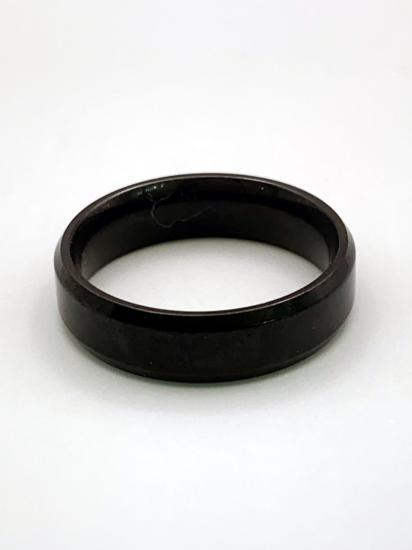 6mm Black Band Ring in Stainless Steel