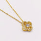 Flower Necklace in Gold-Bonded Sterling Silver- 16-18 Inches