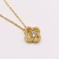 Flower Necklace in Gold-Bonded Sterling Silver- 16-18 Inches
