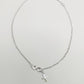 Infinity And Dangle Cross Anklet in Sterling Silver- 9, 9.5 and 10 Inches Adjustable