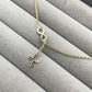 Infinity And Dangle Cross Anklet in Gold-Bonded Sterling Silver- 9, 9.5 and 10 Inches Adjustable