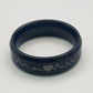 6mm Black Heart Wave Band Ring in Stainless Steel