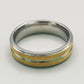 6mm Silver Gold Band Ring in Stainless Steel