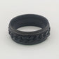 8mm Black Chain Band Ring in Stainless Steel