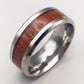 6mm Silver Brown Band Ring in Stainless Steel