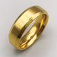 6mm Gold Band Ring in Stainless Steel