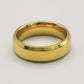 6mm Gold Band Ring in Stainless Steel