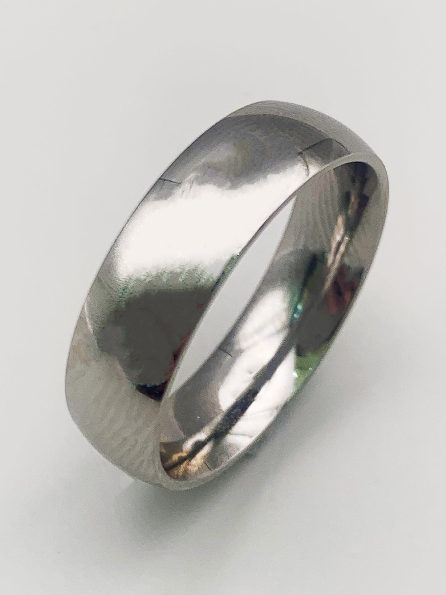 6mm Silver Band Ring in Stainless Steel