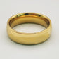 6mm Gold Band Ring in Stainless Steel