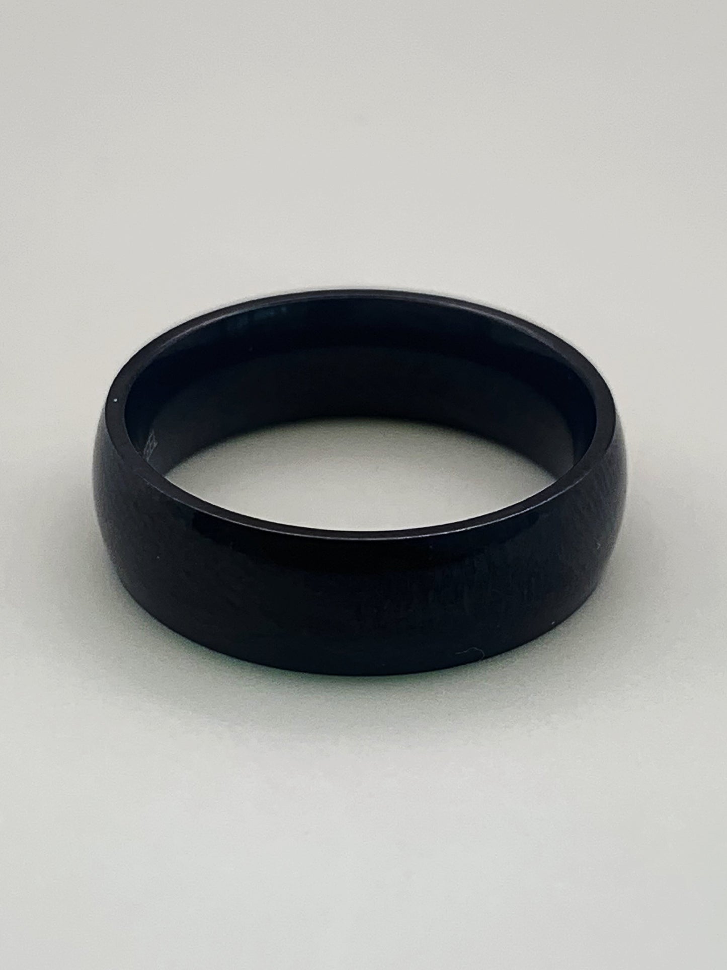 6mm Black Band Ring in Stainless Steel