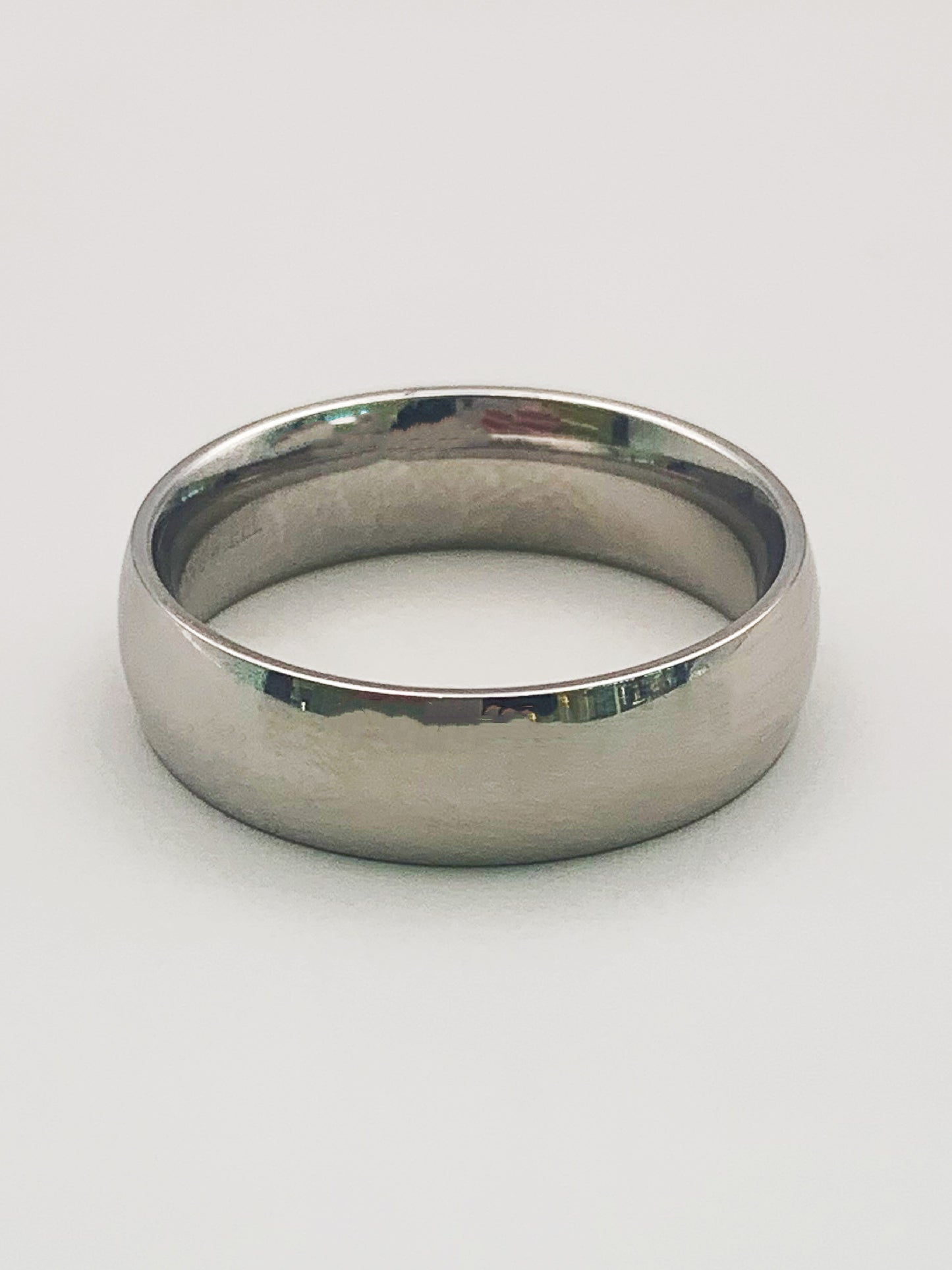 6mm Silver Band Ring in Stainless Steel