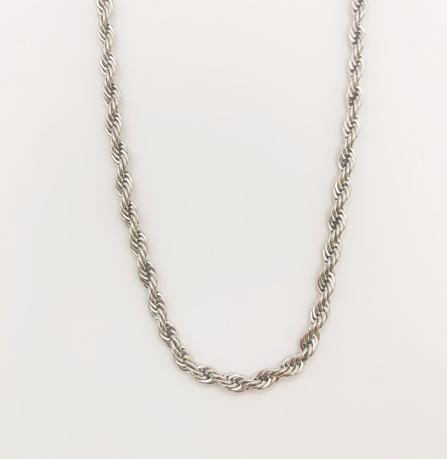 4mm Classic Silver Rope Chain