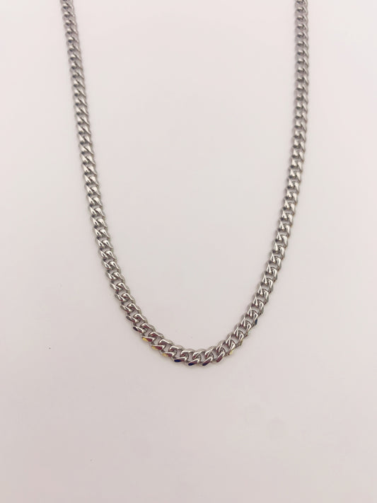 3mm Classic Silver Cuban Chain