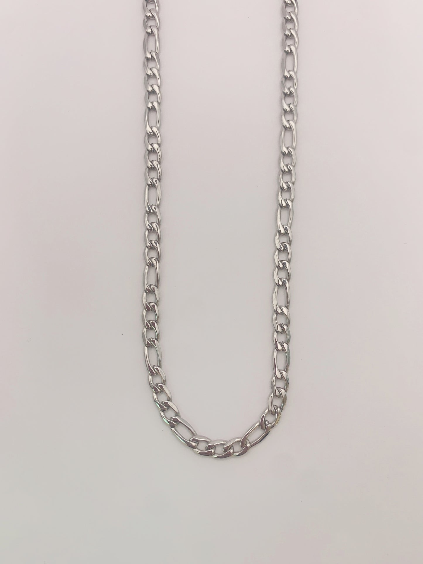 4mm Classic Silver Figaro Chain