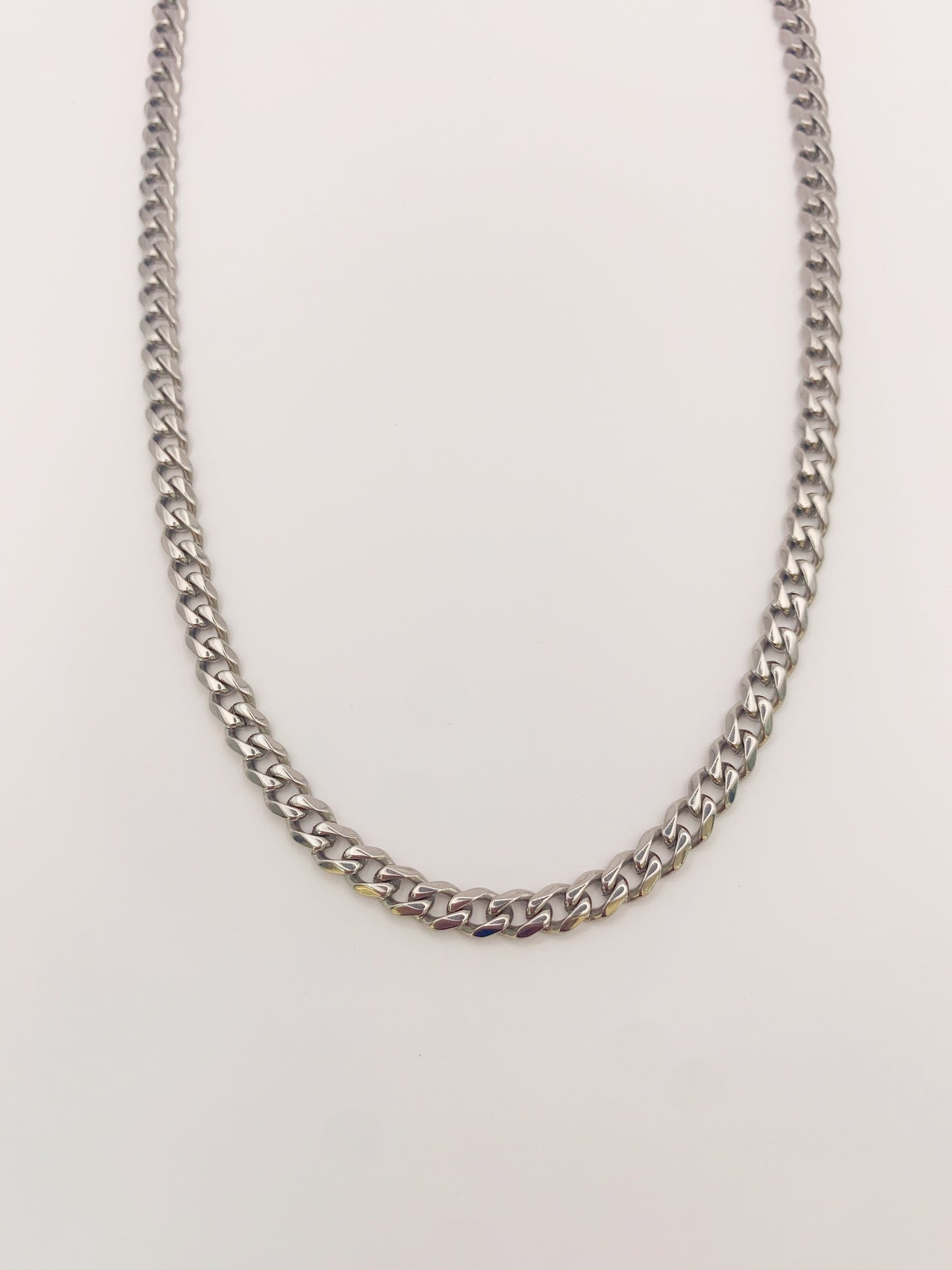 5mm Classic Silver Cuban Chain