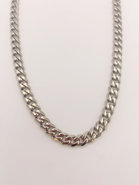 7mm Classic Silver Cuban Chain