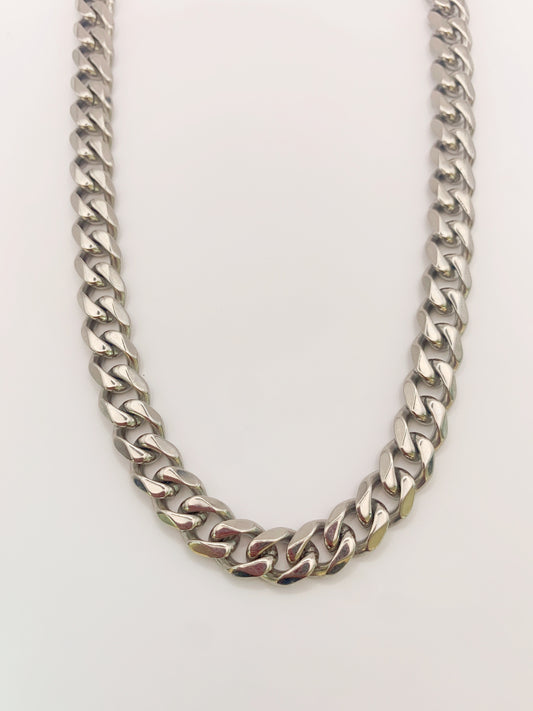 9mm Classic Silver Cuban Chain