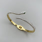 Gold Crystal Snake Bangle Bracelet-19cm