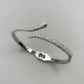 Silver Crystal Snake Bangle Bracelet-19cm