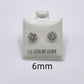 Sparkling Round Cut Diamond Stud Earrings in Sterling Silver- 2mm-10mm
