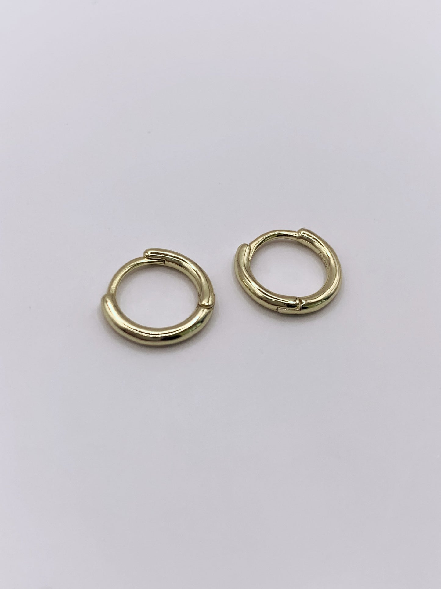 Delicate Hoop Earrings in Gold-Bonded Sterling Silver- 11mm