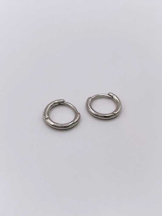 Delicate Hoop Earrings in Sterling Silver- 11mm