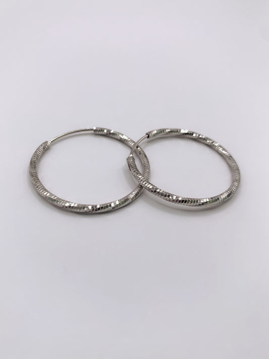 Hoop Earrings in Sterling Silver- 25mm