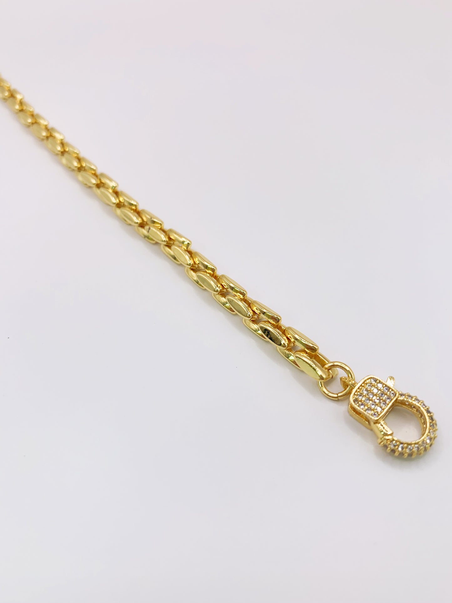 Crystal Lock Anklet- 10 Inches