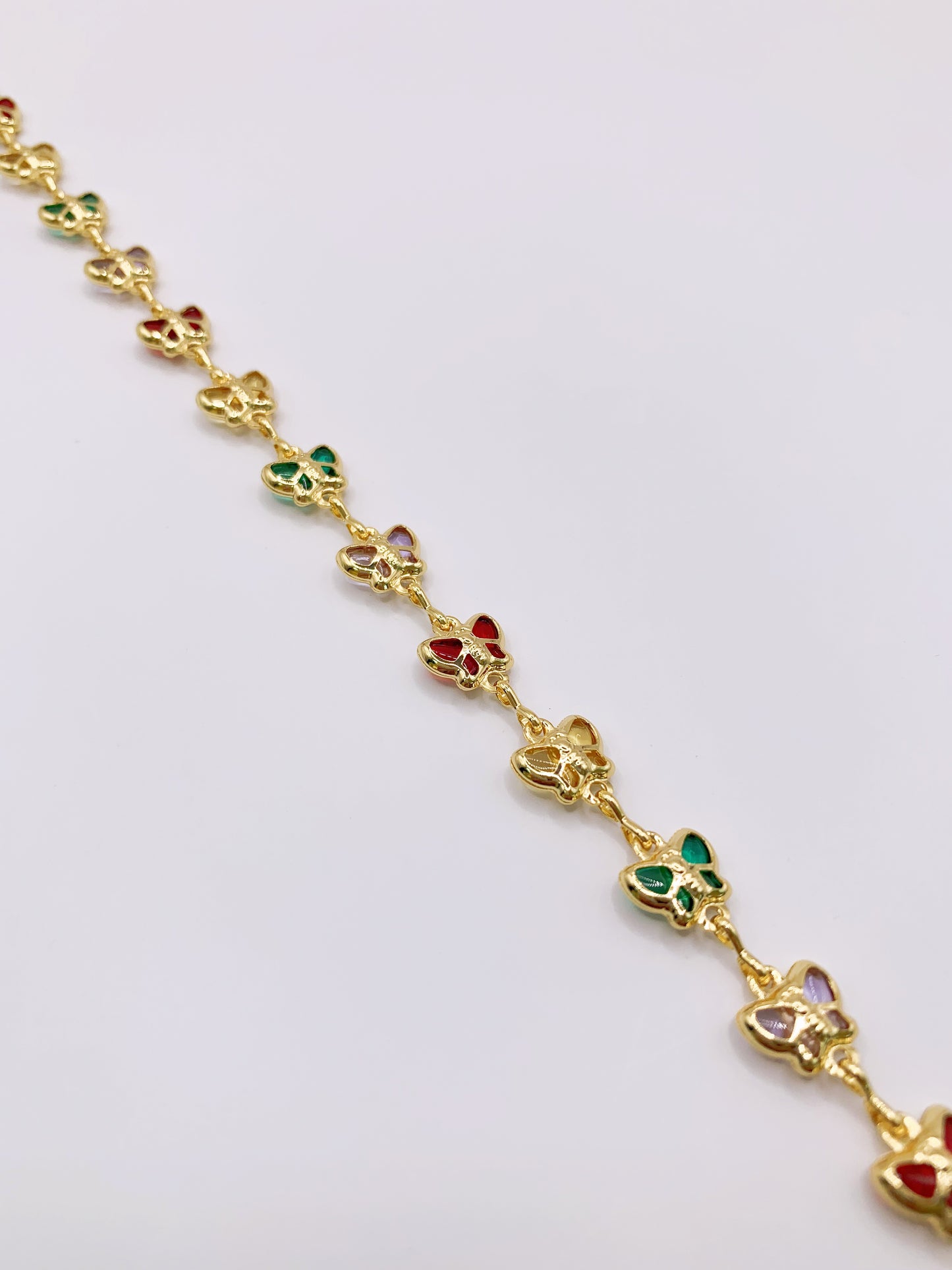 Colorful Butterfly Anklet- 10 Inches