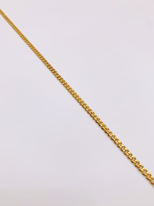 3mm Plain Cuban Anklet- 10 Inches