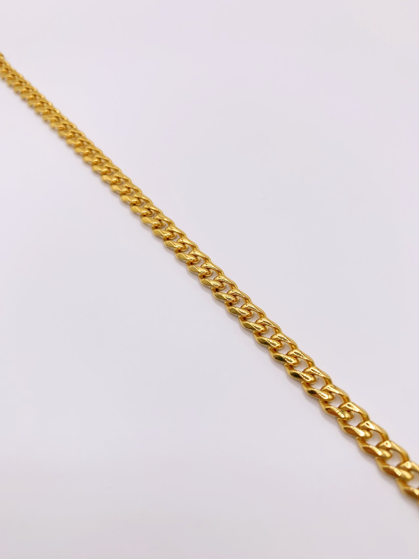 5mm Plain Cuban Anklet- 10 Inches