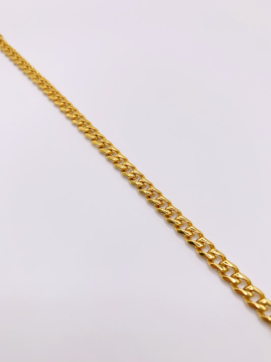 5mm Plain Cuban Anklet- 10 Inches